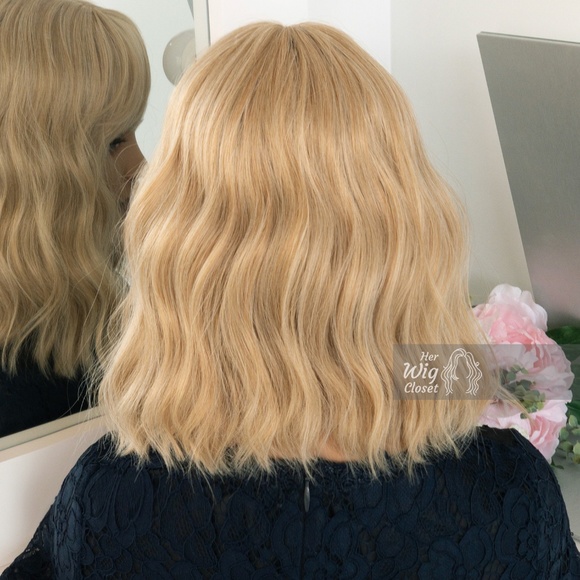 Golden Blonde Wavy Wig with Bangs | Gwen - Picture 3 of 8